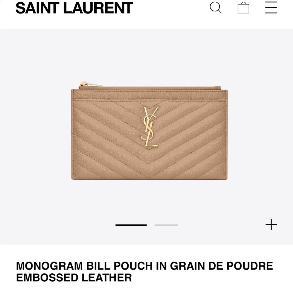 YSL MONOGRAM BILL POUCH